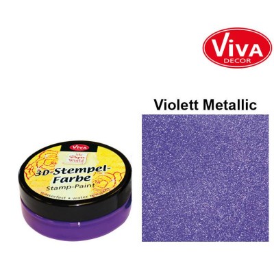 3d Stempel Farbe 50ml_Viva Decor Violet Metallic 911